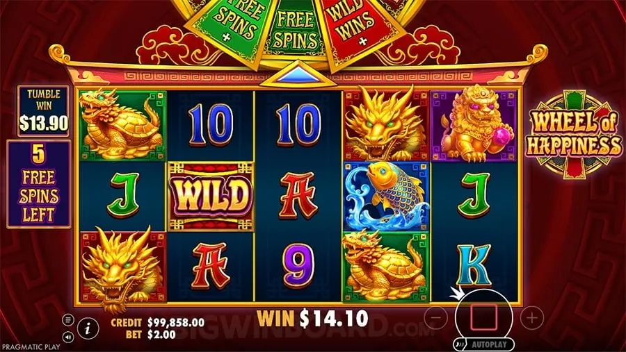 Dragon's Fortune Blitz slot game interface